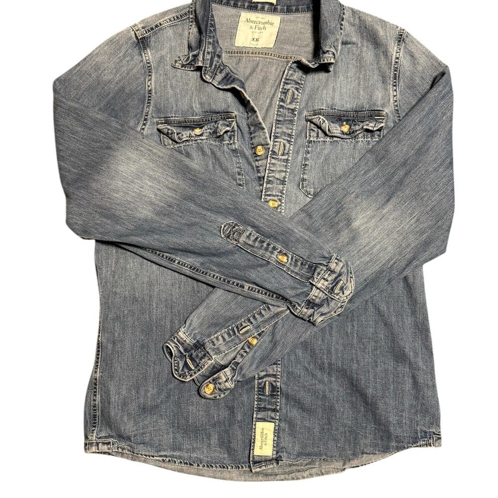 Abercrombie & Fitch Men’s Denim Muscle Shirt size XXL